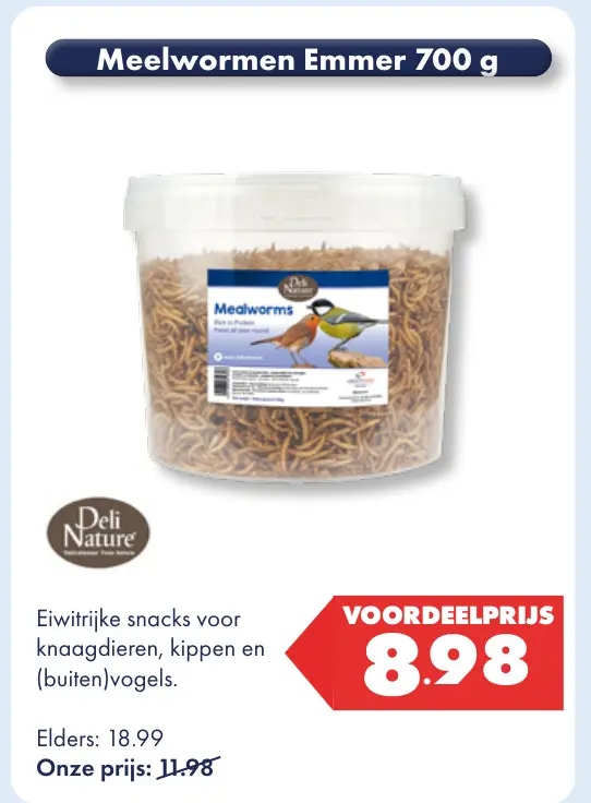 Aanbieding: Meelwormen Emmer