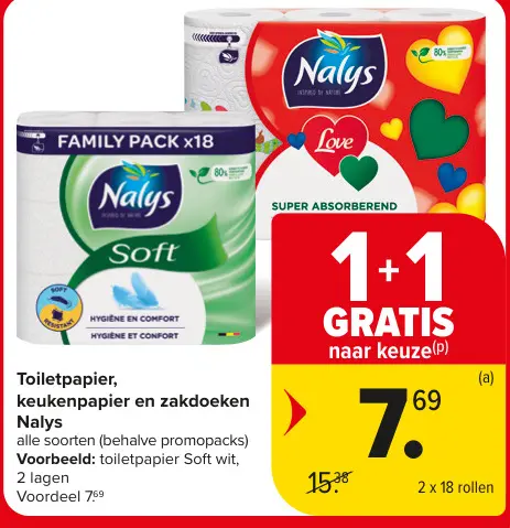 Promotie: Toiletpapier, keukenpapier en zakdoeken