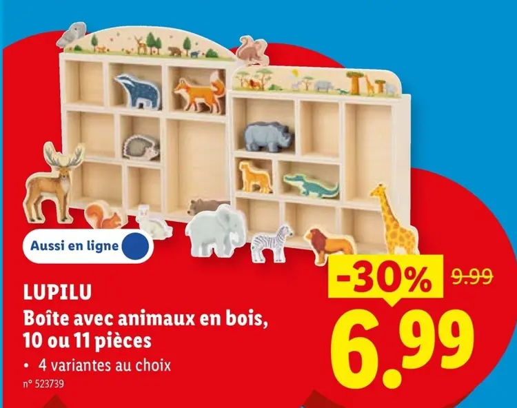 Offre: Boîte avec animaux en bois