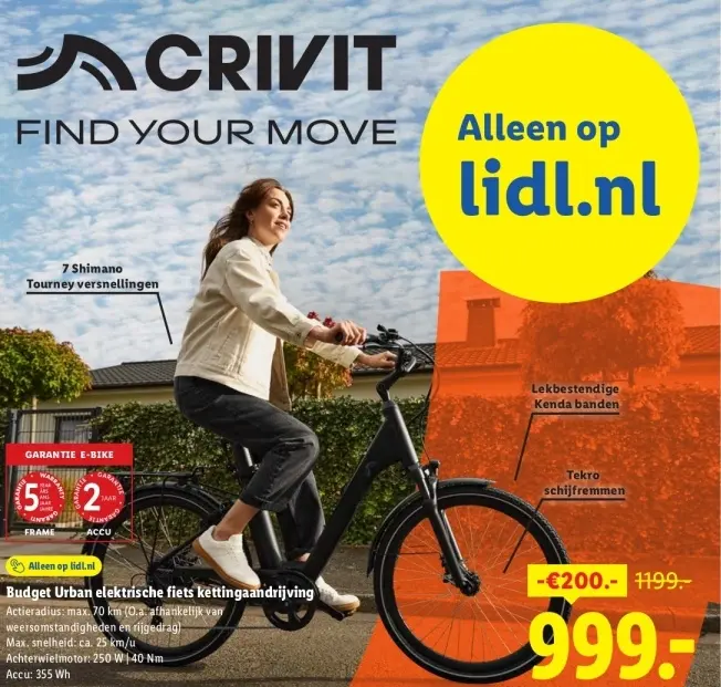 Aanbieding: Urban elektrische fiets kettingaandrijving