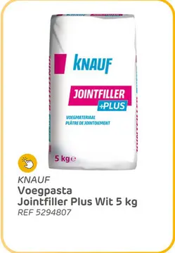 Aanbieding: Knauf - Voegmateriaal Jointfiller Plus - Wit - 5kg