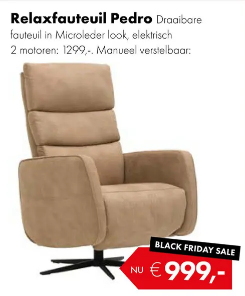 Aanbieding: Pedro relaxfauteuil
