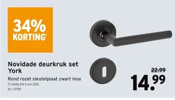 Aanbieding: Novidade deurkruk set York