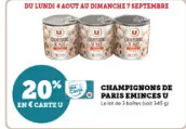 Offre: Champignons de paris eminces