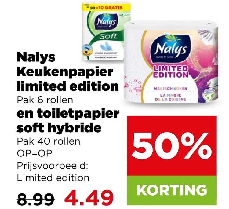 Aanbieding: Keukenpapier limited edition en toiletpapier soft hybride