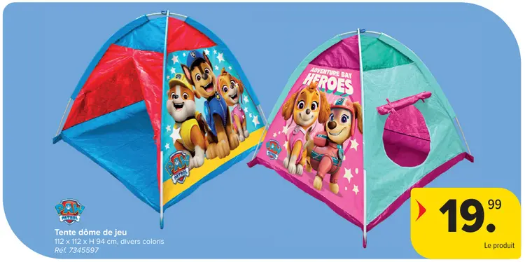 Offre: Tente dôme de jeu