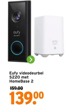 Aanbieding: Eufy videodeurbel S220 met HomeBase 2