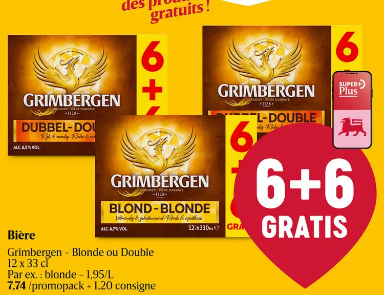 Offre: Grimbergen - Blonde ou Double