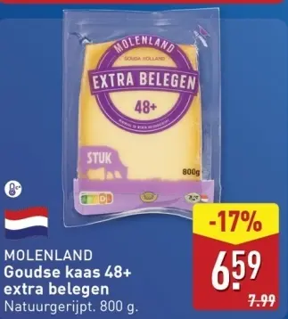 Aanbieding: Goudse kaas 48+ extra belegen