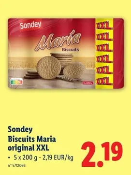 Offre: Sondey Biscuits Maria original XXL