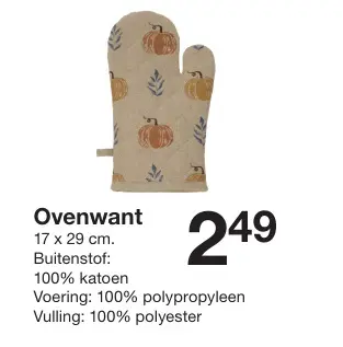 Aanbieding: Ovenwant