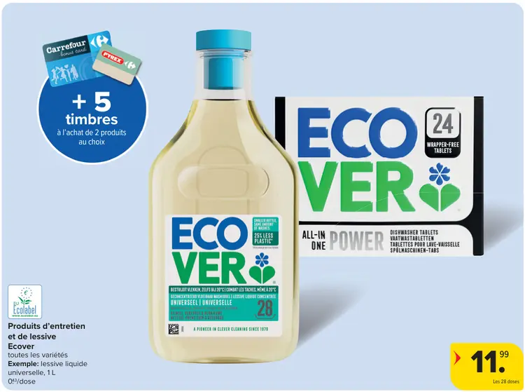 Offre: Produits d'entretien et de lessive