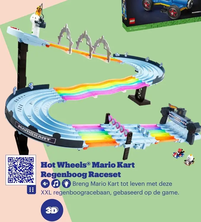 Aanbieding: Hot Wheels® Mario Kart Regenboog Raceset