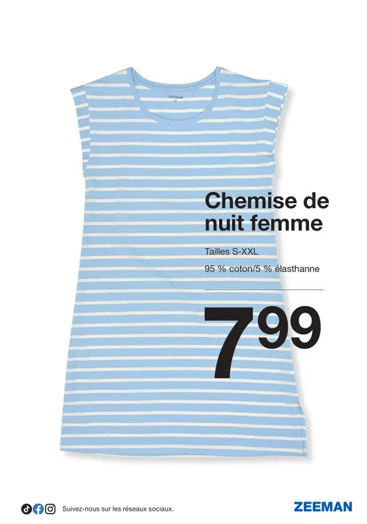 Offre: Chemise de nuit femme