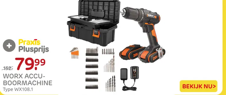 Aanbieding: Worx accu-boormachine