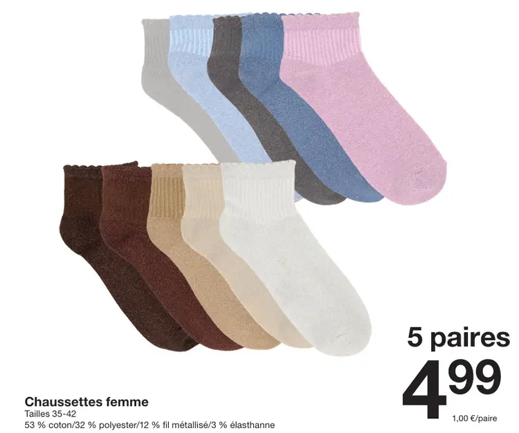 Offre: Chaussettes femme