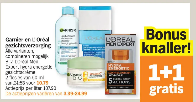 Aanbieding: Garnier en L'Oréal gezichtsverzorging