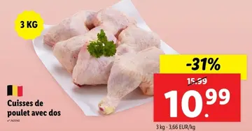 Offre: Cuisses de poulet avec dos