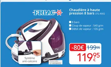 Offre: Chaudière à haute pression STG 8002