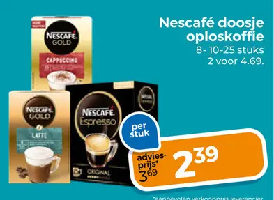 Aanbieding: Nescafé doosje oploskoffie