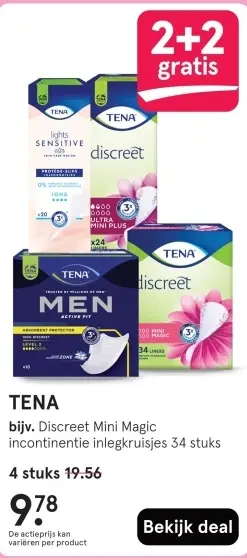 Aanbieding: Discreet Mini Magic incontinentie inlegkruisjes