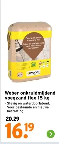 Aanbieding: Weber Onkruidmijdend voegzand flex