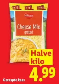 Aanbieding: Geraspte kaas