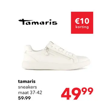 Aanbieding: Tamaris dames sneakers wit