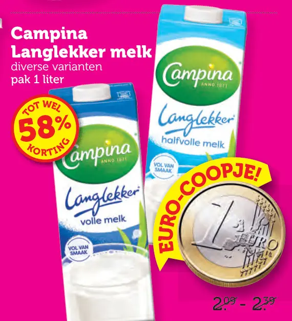 Aanbieding: Langlekker melk