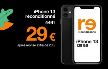 Offre: iPhone 13 reconditionné