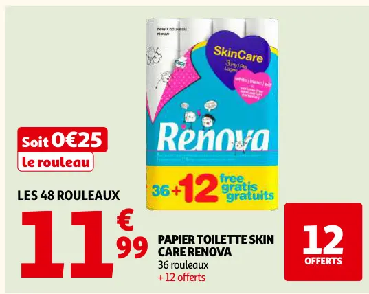 Offre: Papier toilette skin care