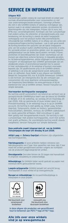 Promotie: Service en informatie