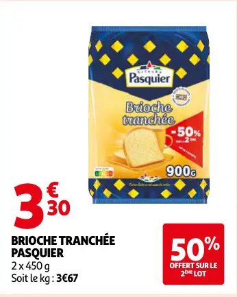 Offre: Brioche tranchée