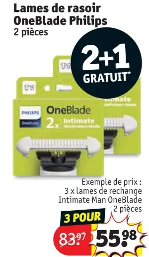 Offre: Lames de Rasoir OneBlade
