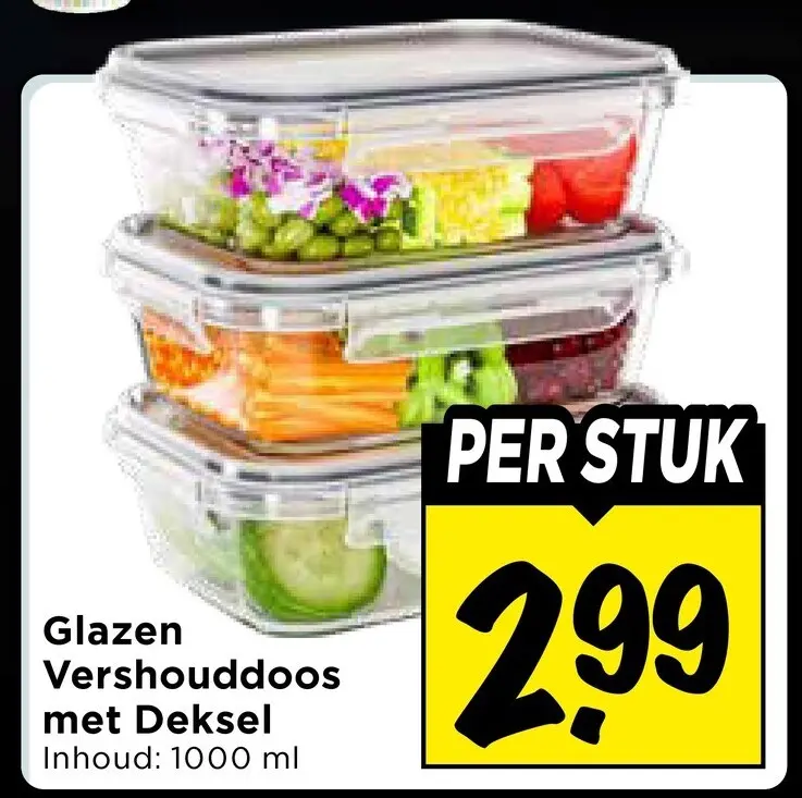 Glazen Vershouddoos met Deksel