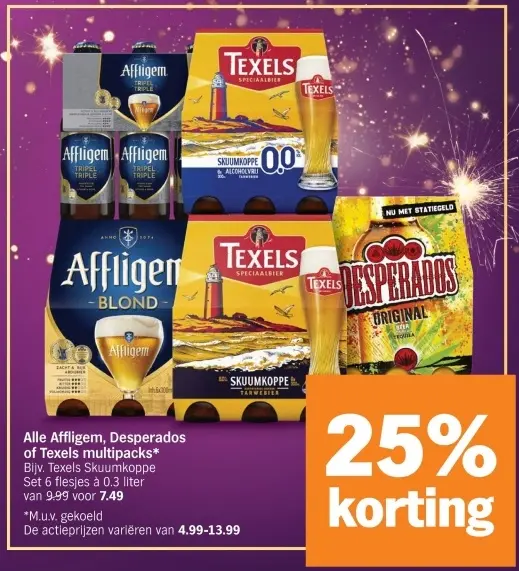 Aanbieding: Affligem, Desperados of Texels multipacks