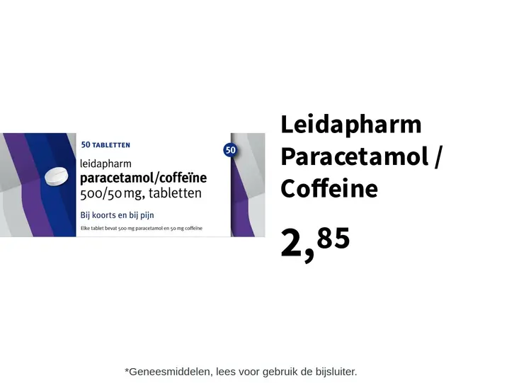 Aanbieding: Leidapharm Paracetamol / Coffeine