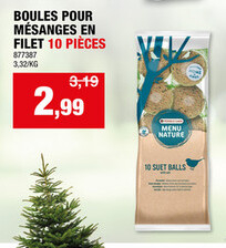 Offre: BOULES POUR MÉSANGES EN FILET