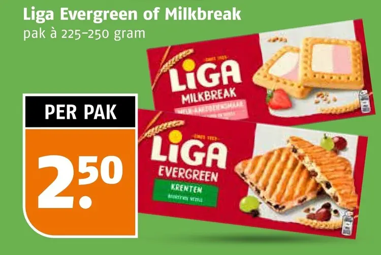Aanbieding: Liga Evergreen of Milkbreak