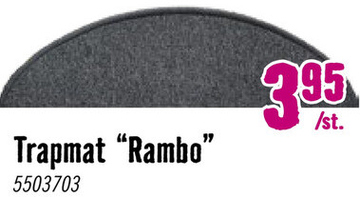 Aanbieding: Trapmat Rambo antraciet 16x54 cm + 4 cm omslag trapkant