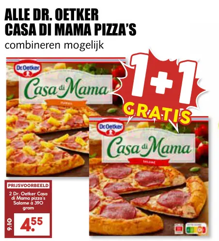 Aanbieding: Ale Casa di Mama pizza's