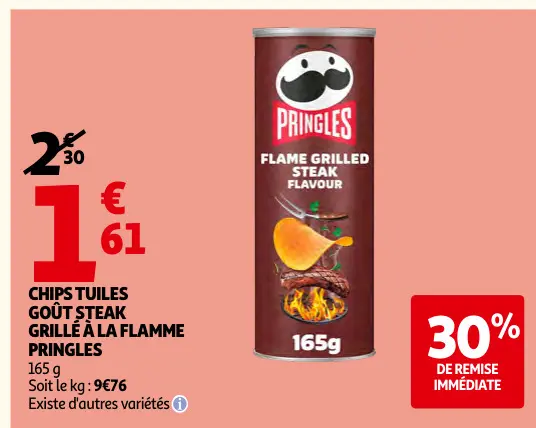 Promotie: Chips tuiles goût steak grillé à la flamme