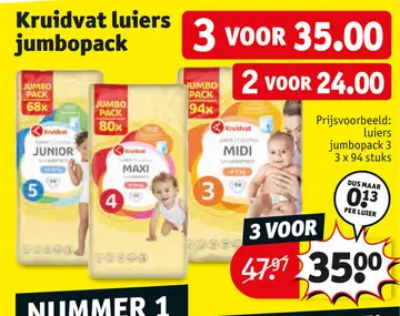 Aanbieding: Kruidvat luiers jumbopack