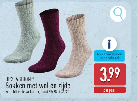 Promotie: Sokken met wol en zijde