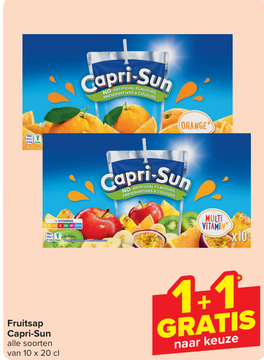 Aanbieding: Fruitsap Capri-Sun 1+1 GRATIS naar keuze