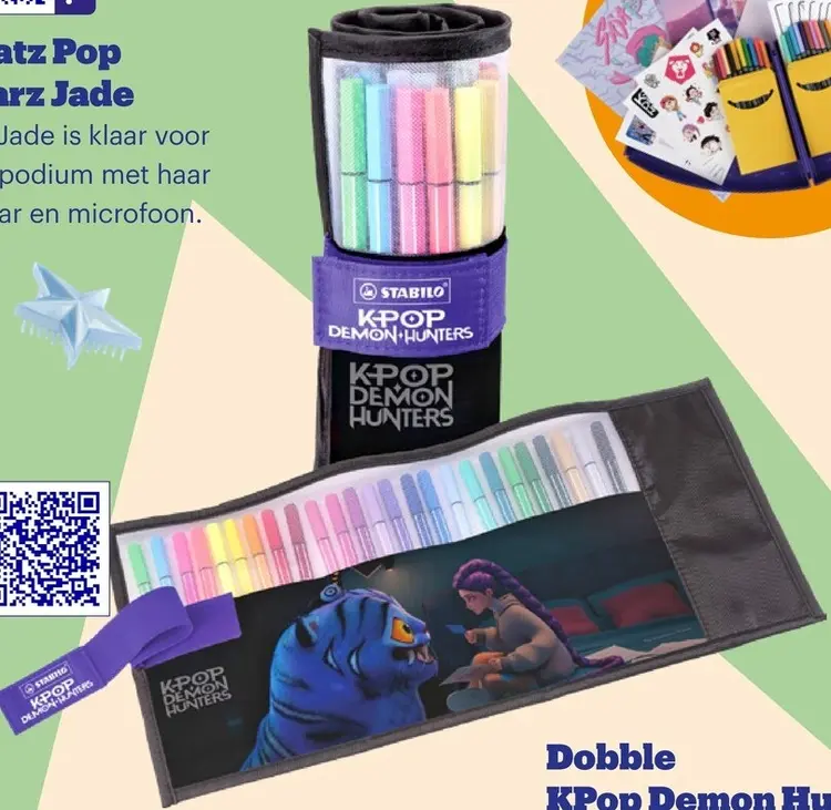 Aanbieding: KPop Demon Hunters x STABILO Pen 68 Rollerset
