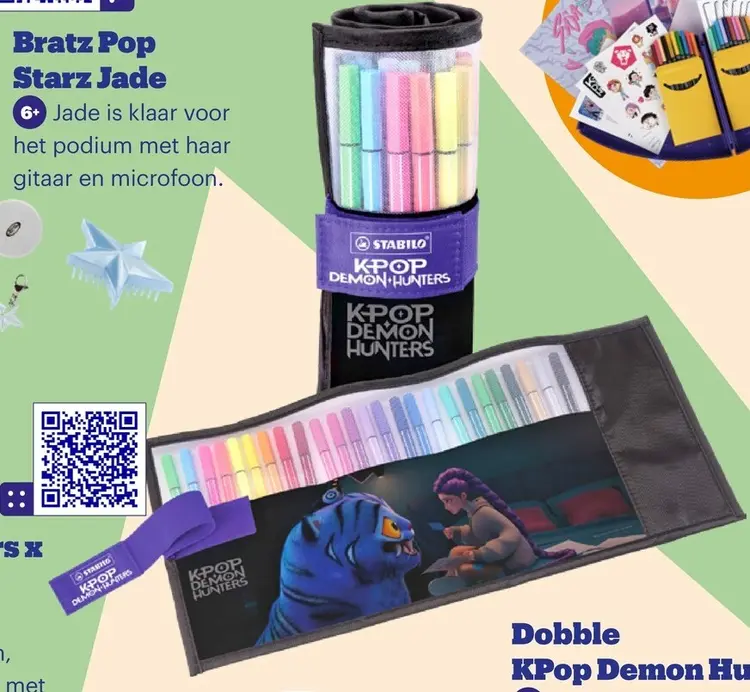 Aanbieding: KPop Demon Hunters x STABILO Pen 68 Rollerset