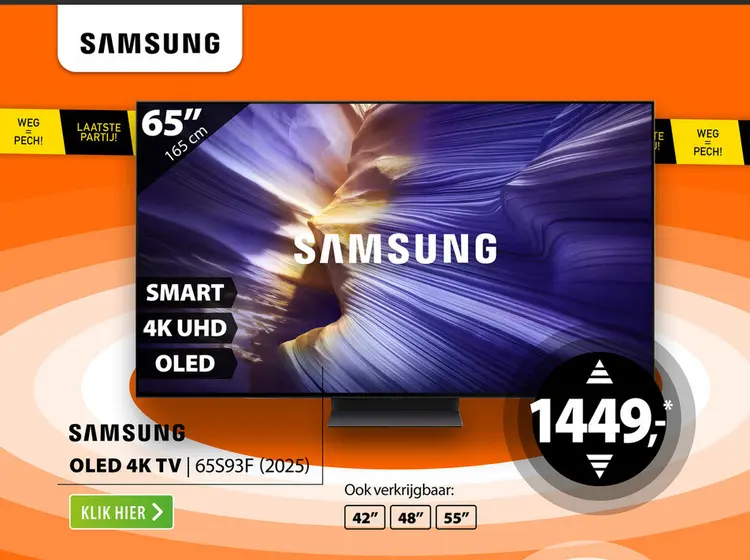 Aanbieding: Samsung OLED 4K 65S93F (2025)