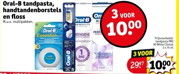 Aanbieding: Oral-B tandpasta, handtandenborstels en floss