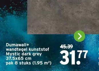 Aanbieding: wandtegel kunststof Mystic dark grey